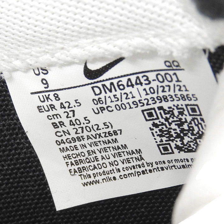 未使用品▲NIKE Sacai ナイキ サカイ DM6443-001 BLAZER LOW/SACAI ブレーザーロー サカイ レザー スニーカー ブラック 27 箱付き メンズ