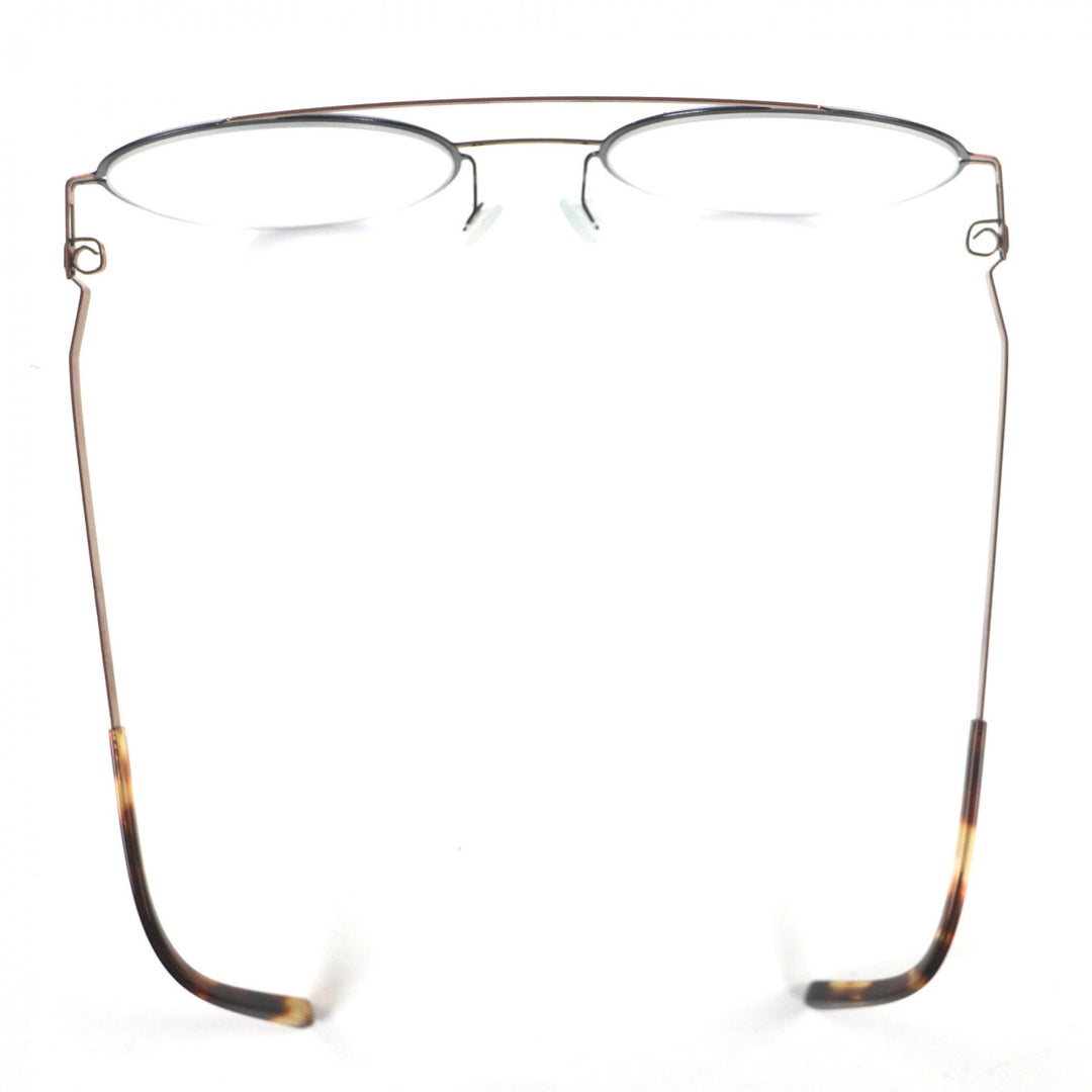 極美品▼MYKITA マイキータ LITE ALMETA ツーブリッジ ラウンド メガネ ブラック ピンクゴールド クリアブラウン マーブル柄 48□20 140
