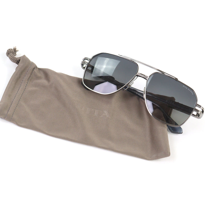 極美品□DITA ディータ DTS436 KUDRU ツーブリッジ サングラス ガンメタリック 61□14-145 デモレンズ 保存袋付き 日本製 定価165000円