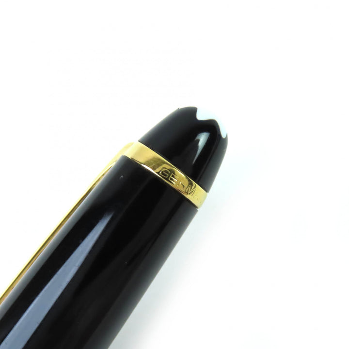 良品△MONTBLANC モンブラン マイスターシュテュック クラシック 14K Fニブ ホワイトスター 万年筆 ブラック ゴールド ドイツ製 メンズ