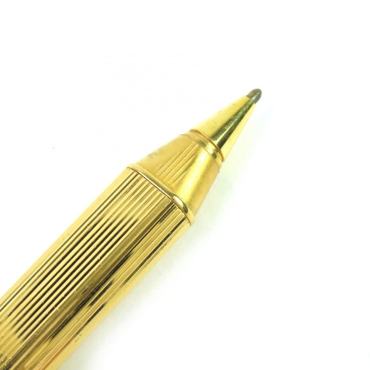 良品△Cartier カルティエ ヴィンテージ トリニティ ストライプ オーバル キャップ式 ボールペン ゴールド フランス製 メンズ オススメ◎