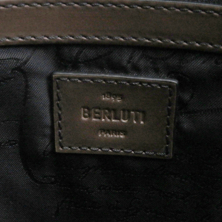 美品□BERLUTI ベルルッティ カリグラフィ トゥジュール バーティカル ゴールデンパティーヌレザー 2WAY トートバッグ ブラウン メンズ