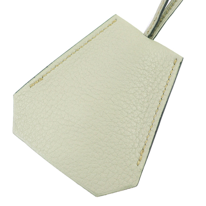 美品△HERMES エルメス レザー マルジェラ期 ラージ クロシェット ネックレス ライトモスグリーン系 □E刻印 フランス製 メンズ