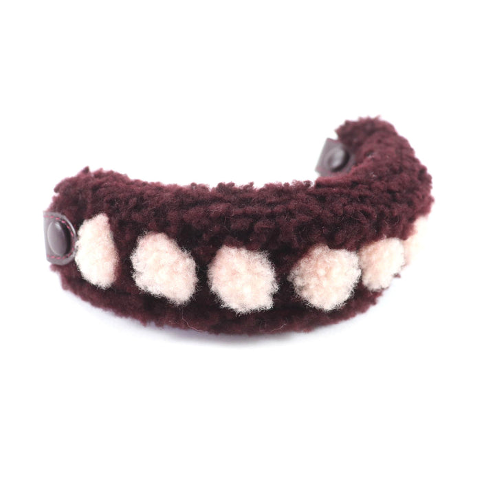美品★FENDI フェンディ ピーカブー レザー使い ムートン ハンドルカバー ボルドー 保存袋付き イタリア製 レディース