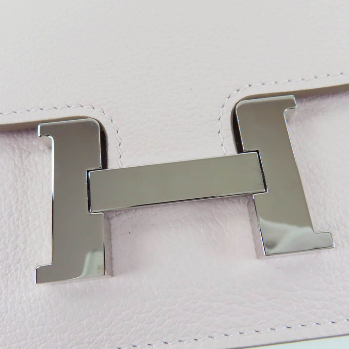 美品☆HERMES エルメス コンスタンス スリム エヴァーカラー モーヴペール シルバー金具 財布 B刻印 箱・保存袋付 フランス製 レディース