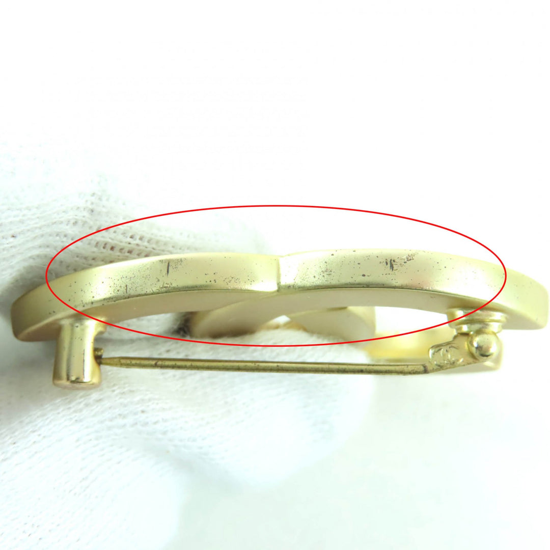 極美品★CHANEL シャネル A21C ココマーク ラインストーン ブローチ ゴールド 箱・保存袋付き フランス製 レディース