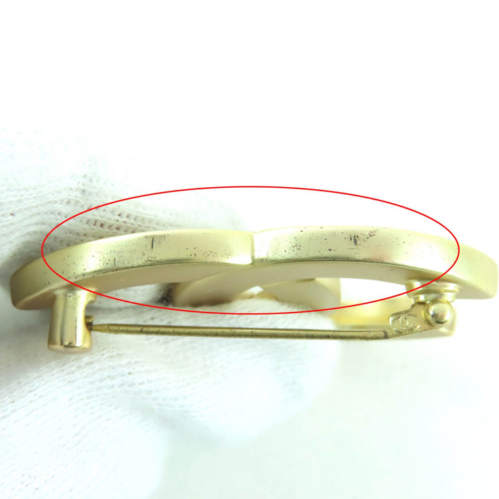 極美品★CHANEL シャネル A21C ココマーク ラインストーン ブローチ ゴールド 箱・保存袋付き フランス製 レディース