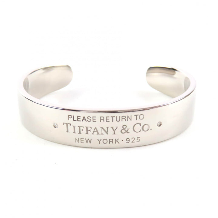 極美品◇TIFFANY&amp;Co. ティファニー リターントゥティファニー AG925 ダイヤモンド RTT ナローカフ バングル シルバー Sサイズ 重量33.6g