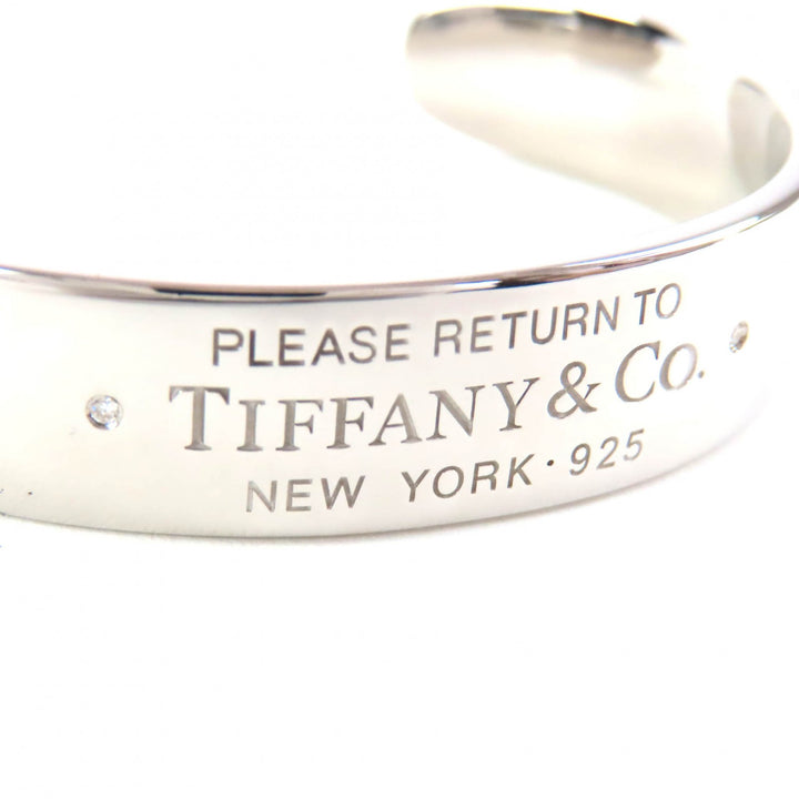 極美品◇TIFFANY&amp;Co. ティファニー リターントゥティファニー AG925 ダイヤモンド RTT ナローカフ バングル シルバー Sサイズ 重量33.6g