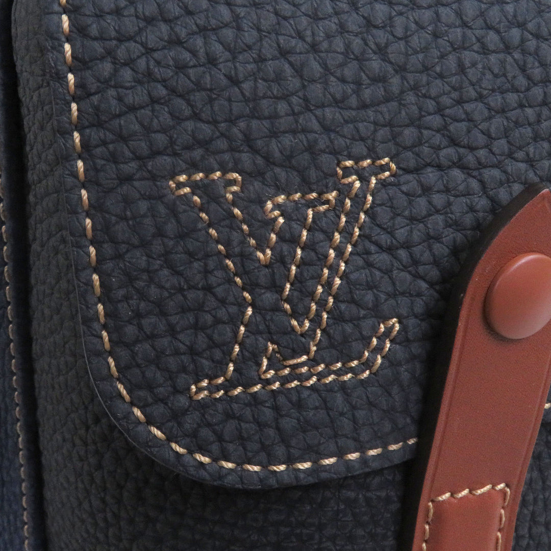 未使用品□ルイヴィトン M21373 LV フォール・コレクション クリストファーPM トリヨンレザー リュックサック ブルー 仏製 定価555500円
