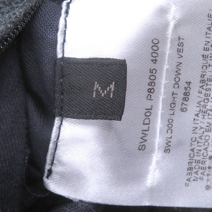 美品□Brioni ブリオーニ シルク混 裏チェック柄 中綿 キルティングベスト パファー ベスト ジレ ネイビー M イタリア製 正規品 メンズ
