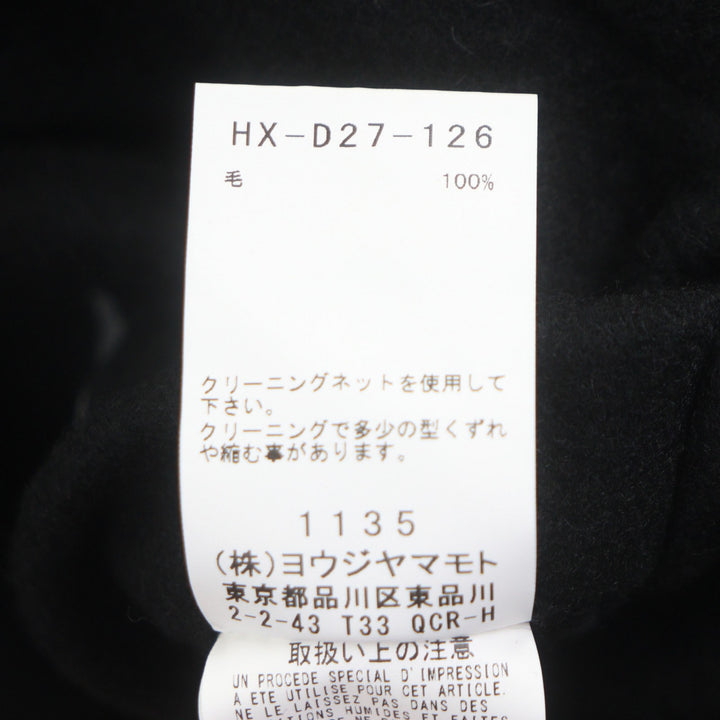 美品▼Yohji Yamamoto POUR HOMME ヨウジヤマモトプールオム 21AW HX-D27-126 ARMY MELTON COAT ウール100% バックロゴ コート 3 正規品