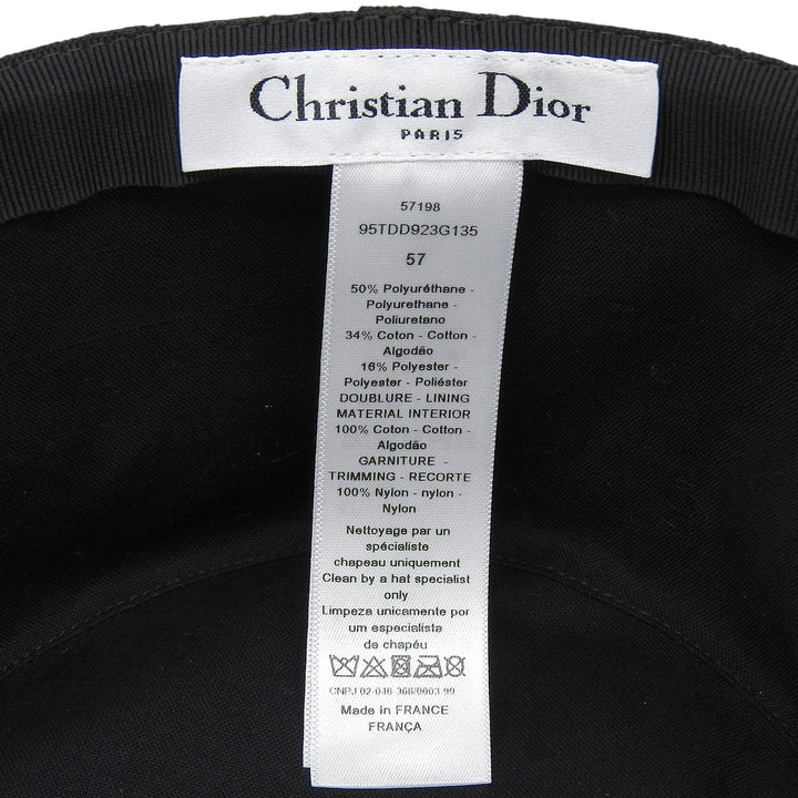 極美品▲Christian Dior クリスチャンディオール 95TDD923G135 TEDDY-D オブリーク バケットハット 57 箱付き 仏製 正規品 レディース