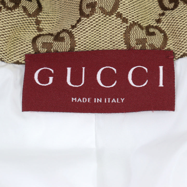 未使用品○GUCCI グッチ 24AW 798503 GGインターシャ 中綿入り ボアブルゾン ウールフリースジャケット S イタリア製 正規品 メンズ