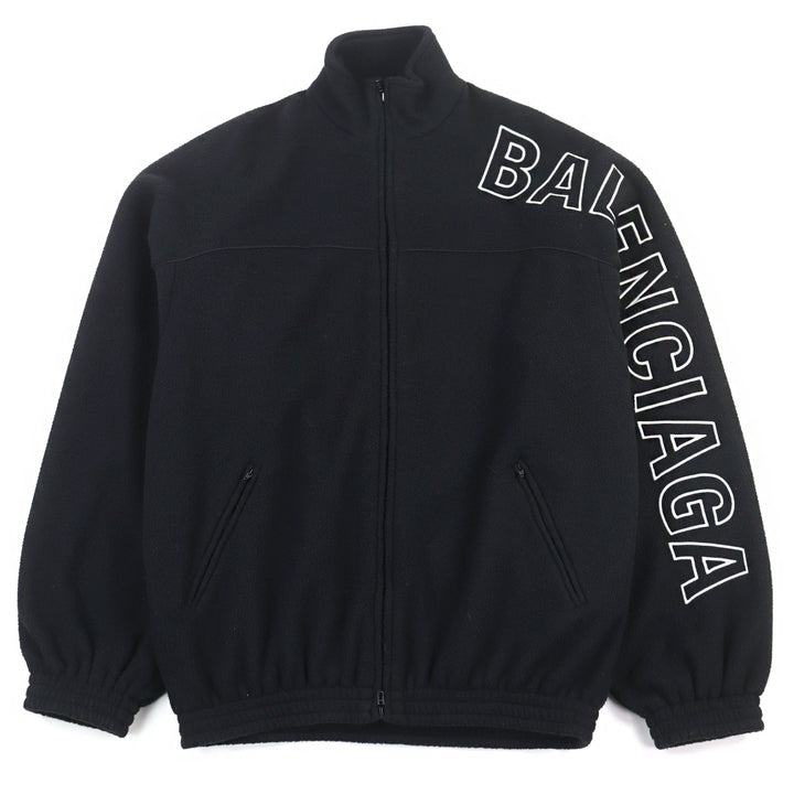 未使用品○BALENCIAGA バレンシアガ 23AW 755106 ロゴ刺繍 ダブルジップ トラックジャケット フリースジャケット 44 伊製 正規品 メンズ
