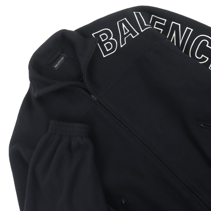 未使用品○BALENCIAGA バレンシアガ 23AW 755106 ロゴ刺繍 ダブルジップ トラックジャケット フリースジャケット 44 伊製 正規品 メンズ