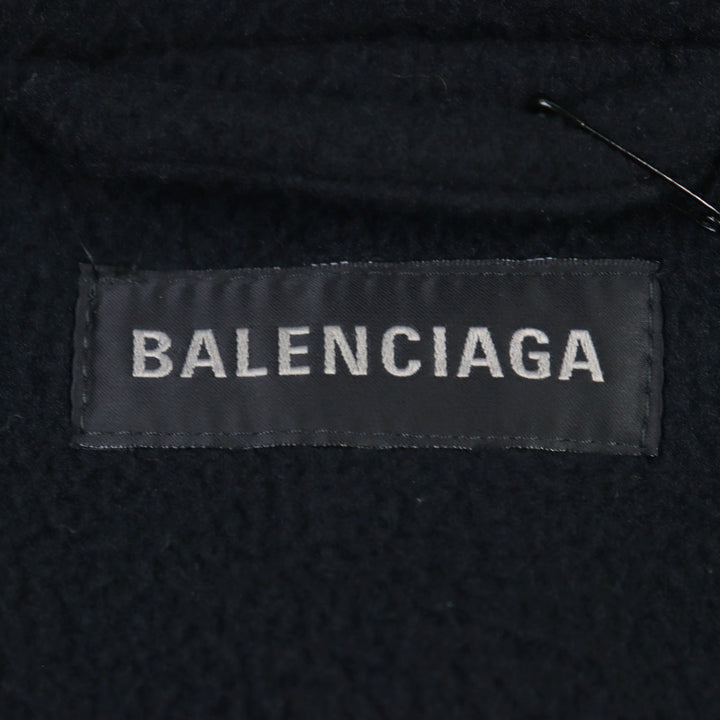 未使用品○BALENCIAGA バレンシアガ 23AW 755106 ロゴ刺繍 ダブルジップ トラックジャケット フリースジャケット 44 伊製 正規品 メンズ