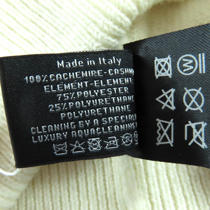 未使用品◇CHANEL シャネル GLX14J0E カシミヤ100％ ココマーク ニット帽 ニットキャップ アイボリー 箱付 伊製 正規品 レディース