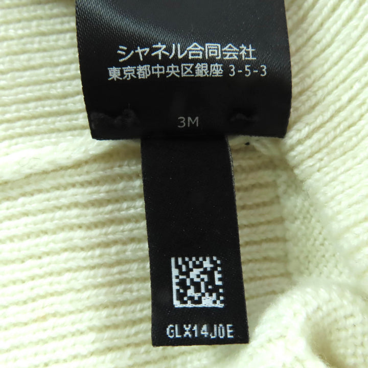 未使用品◇CHANEL シャネル GLX14J0E カシミヤ100％ ココマーク ニット帽 ニットキャップ アイボリー 箱付 伊製 正規品 レディース