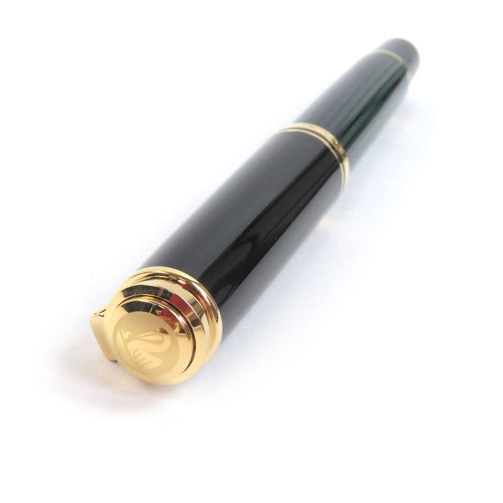 未使用品□PERIKAN ペリカン M400 スーベレーン ペン先14C Fニブ キャップ式 万年筆 グリーンストライプ 箱・ケース付き ドイツ製 メンズ