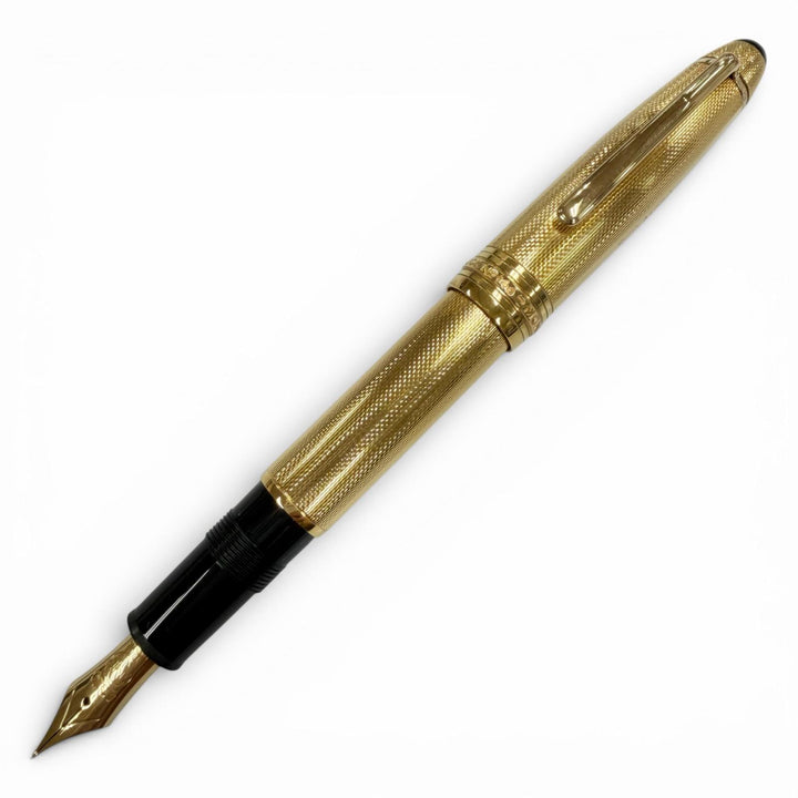 美品▼MONTBLANC モンブラン マイスターシュテュック ソリテール 146 バーメイル バーレイ 18K EFニブ ホワイトスター 万年筆 ゴールド