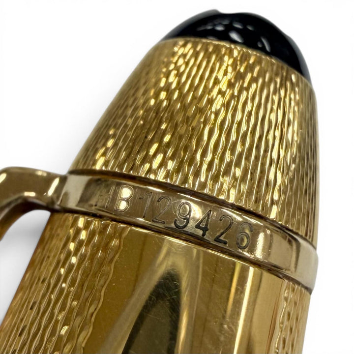 美品▼MONTBLANC モンブラン マイスターシュテュック ソリテール 146 バーメイル バーレイ 18K EFニブ ホワイトスター 万年筆 ゴールド
