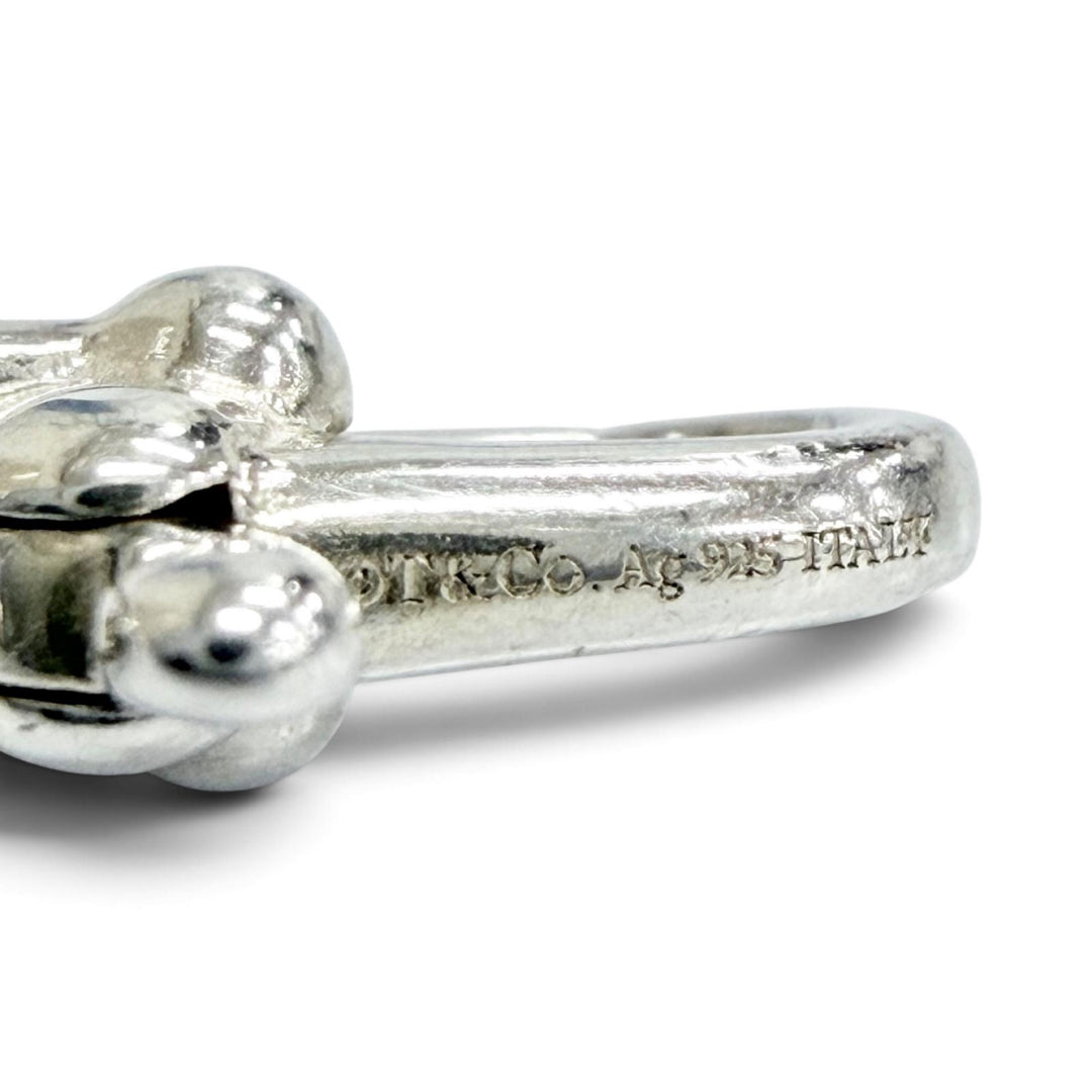 極美品△TIFFANY&amp;Co. ティファニー ハードウェア マイクロリンク ブレスレット AG925 現行品 シルバー 伊製 重量6.3g 定価155100円 箱付