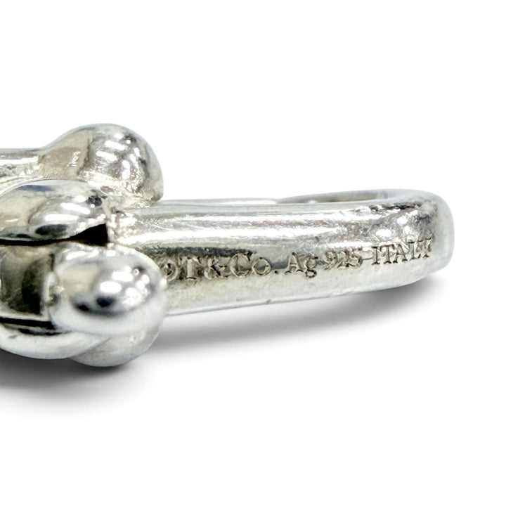 極美品△TIFFANY&amp;Co. ティファニー ハードウェア マイクロリンク ブレスレット AG925 現行品 シルバー 伊製 重量6.3g 定価155100円 箱付