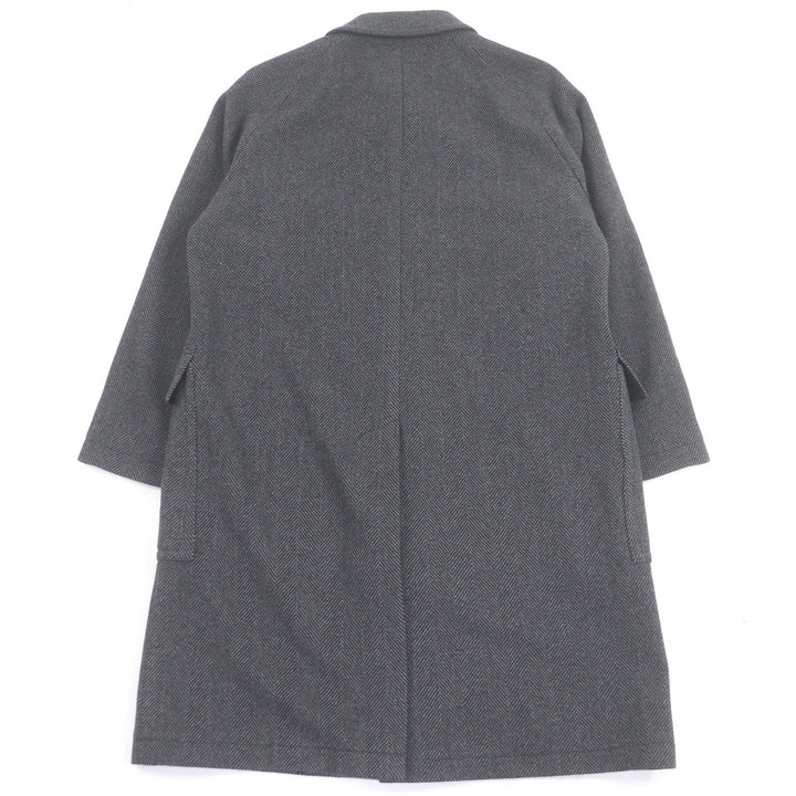 極美品□TAGLIATORE タリアトーレ 520016 LOYD/S ST カシミヤ混 ヘリンボーン柄 ステンカラーコート グレー 46 イタリア製 正規品 メンズ