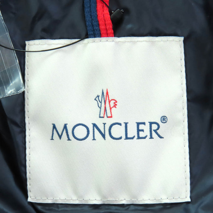 極美品◇MONCLER モンクレール 21-22AW G20931C51100 HERMINE エルミンヌ ロゴワッペン・フード付 ダウンコート ダークネイビー 0 正規品