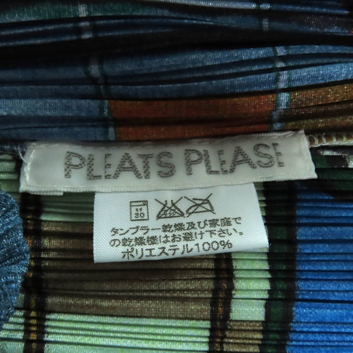 極美品◇PLEATS PLEASE プリーツプリーズ イッセイミヤケ PP14-JK141 総柄 ノースリーブブラウス タンクトップ マルチ 3 日本製 正規品