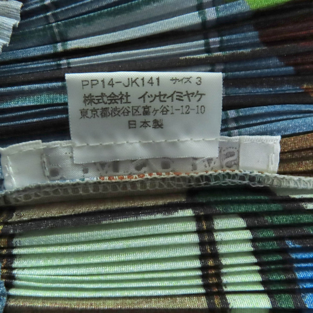 極美品◇PLEATS PLEASE プリーツプリーズ イッセイミヤケ PP14-JK141 総柄 ノースリーブブラウス タンクトップ マルチ 3 日本製 正規品