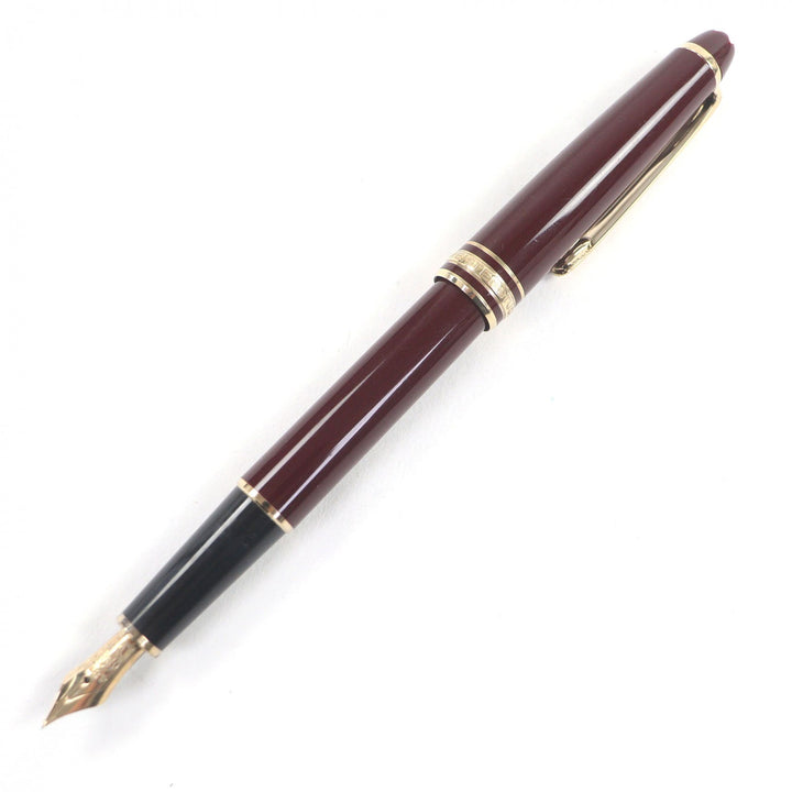 良品□MONTBLANC モンブラン マイスターシュテュック クラシック ペン先14K Fニブ キャップ式 万年筆 ボルドー ゴールド ドイツ製 メンズ