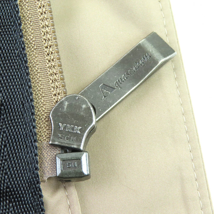 極美品△Aquascutum LONDON アクアスキュータムロンドン ロゴボタン ZIPUP フィールドジャケット ナイロンジャケット ベージュ 36 正規品