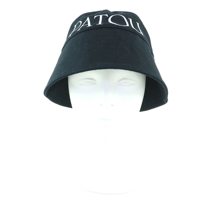 未使用品★PATOU パトゥ AC0270132999B コットン パトゥ バケットハット コットン100% ロゴ刺繍入り ハット ブラック S 定価60500円