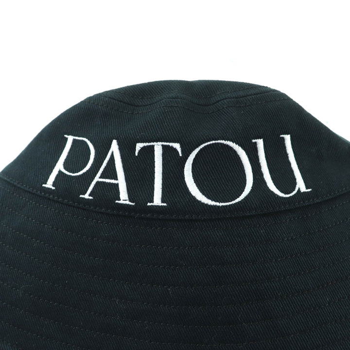 未使用品★PATOU パトゥ AC0270132999B コットン パトゥ バケットハット コットン100% ロゴ刺繍入り ハット ブラック S 定価60500円
