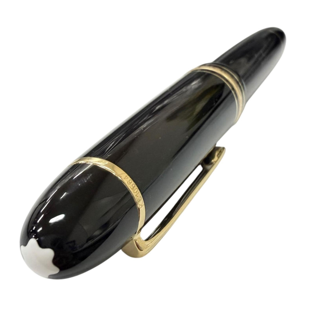良品□MONTBLANC モンブラン マイスターシュテュック 149 ペン先18K EFニブ キャップ式 万年筆 ブラック ゴールド ドイツ製 メンズ