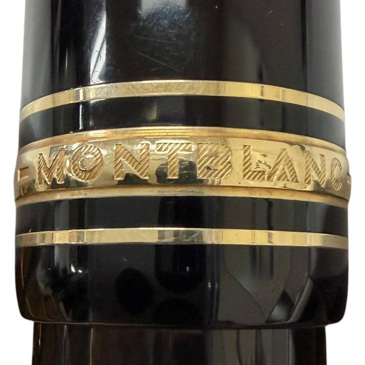 良品□MONTBLANC モンブラン マイスターシュテュック 149 ペン先18K EFニブ キャップ式 万年筆 ブラック ゴールド ドイツ製 メンズ
