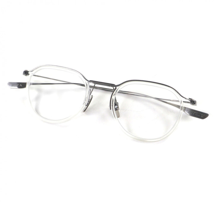 極美品▼DITA ディータ DTX131 SCHEMA-TWO メガネ 眼鏡 アイウェア アンティークシルバー クリア 49□20-145 日本製 メンズ 定価114400円