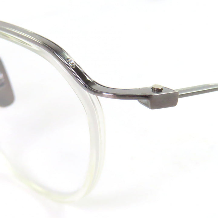 極美品▼DITA ディータ DTX131 SCHEMA-TWO メガネ 眼鏡 アイウェア アンティークシルバー クリア 49□20-145 日本製 メンズ 定価114400円