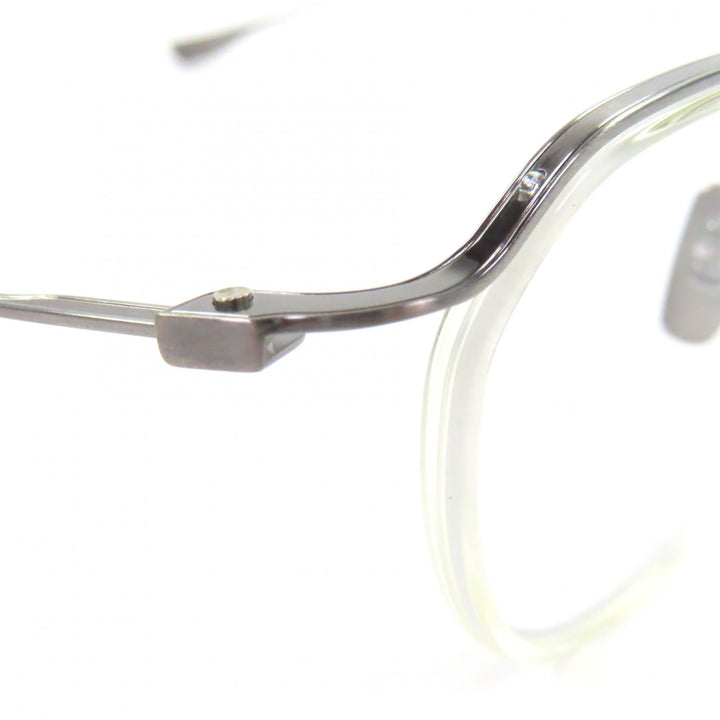 極美品▼DITA ディータ DTX131 SCHEMA-TWO メガネ 眼鏡 アイウェア アンティークシルバー クリア 49□20-145 日本製 メンズ 定価114400円