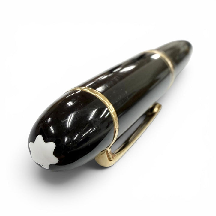 良品▼MONTBLANC モンブラン マイスターシュテュック 149 ペン先18K Fニブ ホワイトスター 万年筆 ブラック ゴールド ドイツ製 メンズ