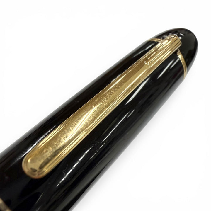 良品▼MONTBLANC モンブラン マイスターシュテュック 149 ペン先18K Fニブ ホワイトスター 万年筆 ブラック ゴールド ドイツ製 メンズ