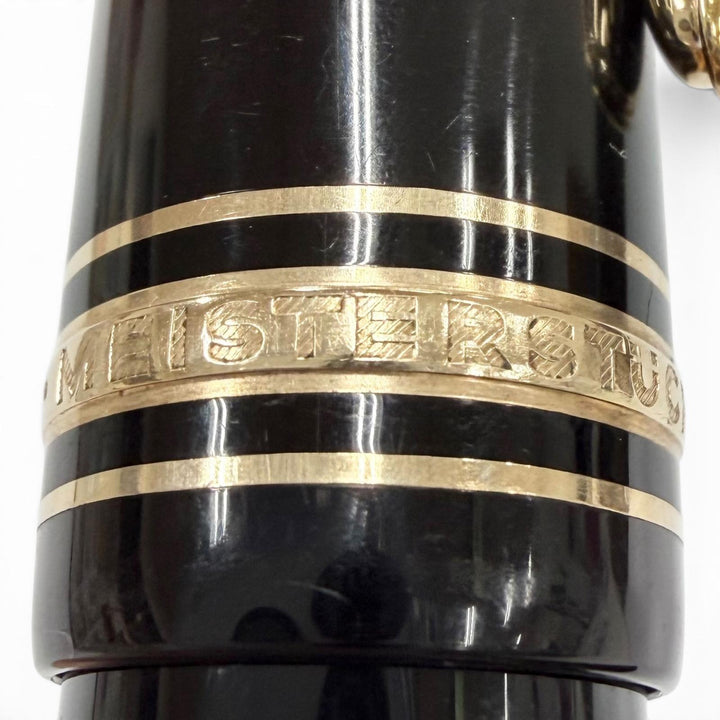 良品▼MONTBLANC モンブラン マイスターシュテュック 149 ペン先18K Fニブ ホワイトスター 万年筆 ブラック ゴールド ドイツ製 メンズ