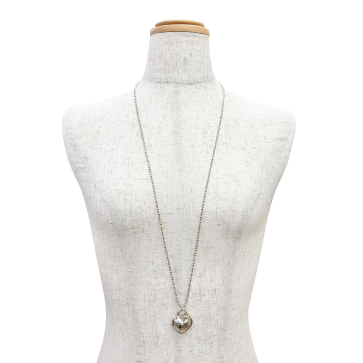 美品△TIFFANY&amp;Co. ティファニー 925 750 ハート ロック キー ネックレス ペンダント アクセサリー シルバー ゴールド 重量30.87g
