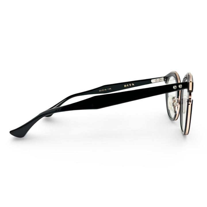 極美品▲DITA ディータ DTX500 MIKRO キャッツアイ メガネ 眼鏡 アイウェア ブラック ピンクゴールド 52□19 145 日本製 レディース