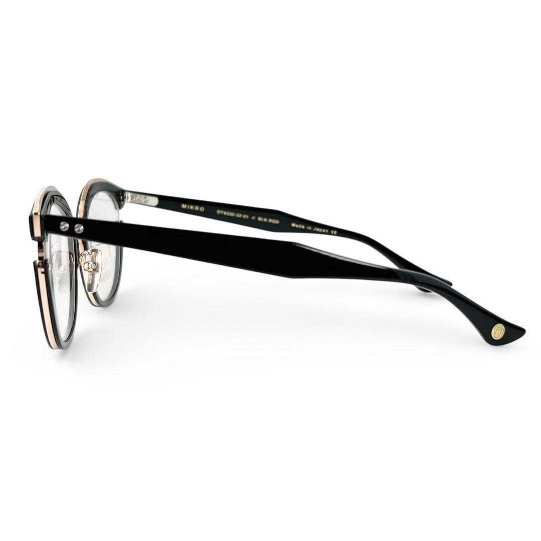 極美品▲DITA ディータ DTX500 MIKRO キャッツアイ メガネ 眼鏡 アイウェア ブラック ピンクゴールド 52□19 145 日本製 レディース