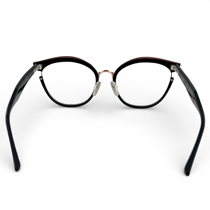 極美品▲DITA ディータ DTX500 MIKRO キャッツアイ メガネ 眼鏡 アイウェア ブラック ピンクゴールド 52□19 145 日本製 レディース