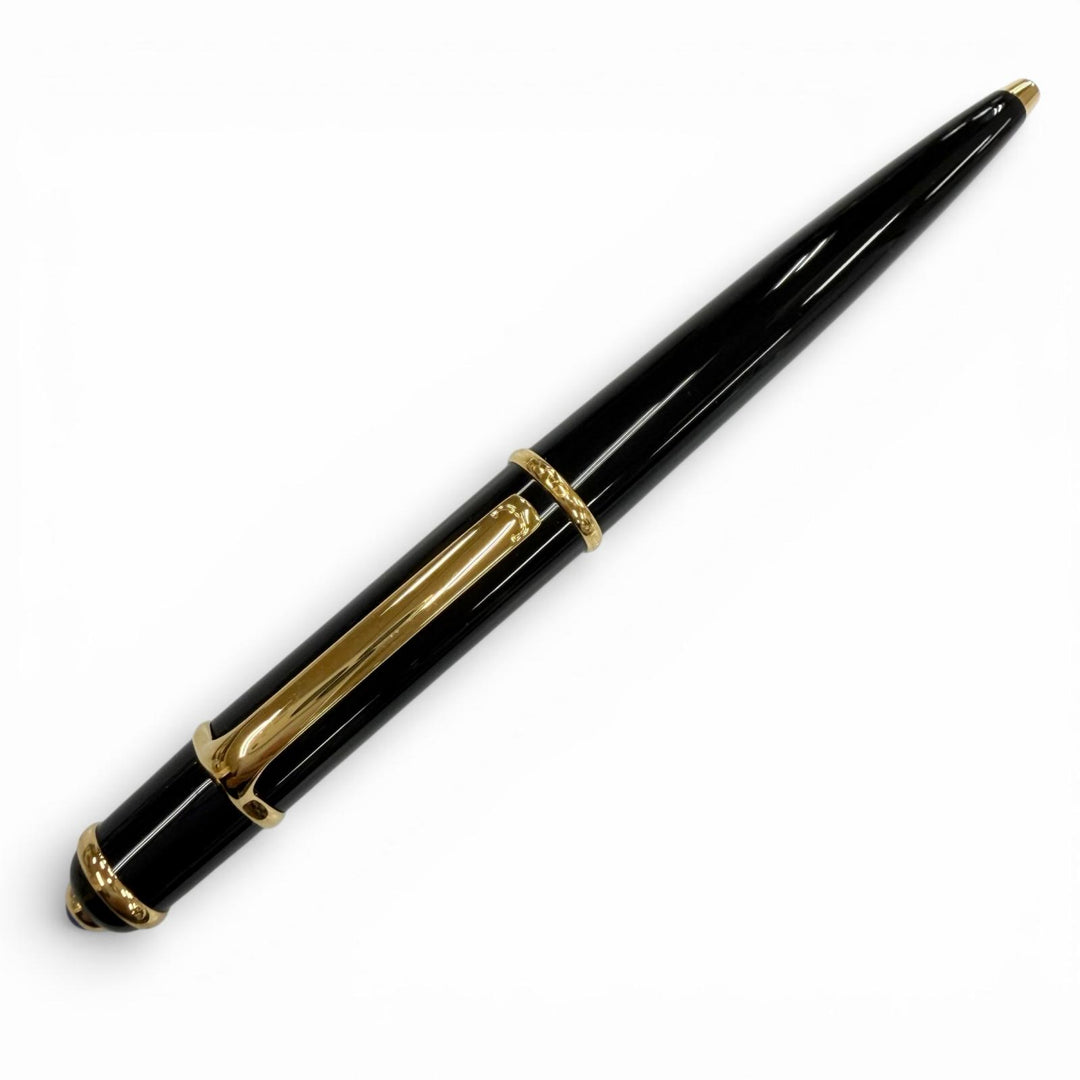 極美品▼Cartier カルティエ ディアボロ ドゥ カルティエ ブルージェムストーン ツイスト式 ボールペン ブラック ゴールド 筆記確認済み