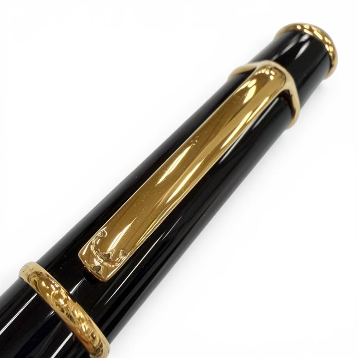 極美品▼Cartier カルティエ ディアボロ ドゥ カルティエ ブルージェムストーン ツイスト式 ボールペン ブラック ゴールド 筆記確認済み